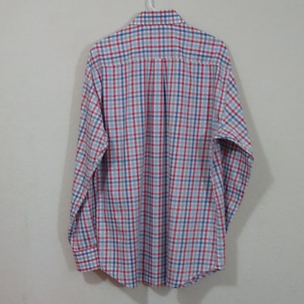 Peter Millar Button-Down - White Plaid - Large - image 8